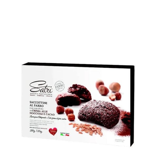 Saccottini al Farro con crema alla Nocciola e Cacao in scatola regalo - La Petronilla