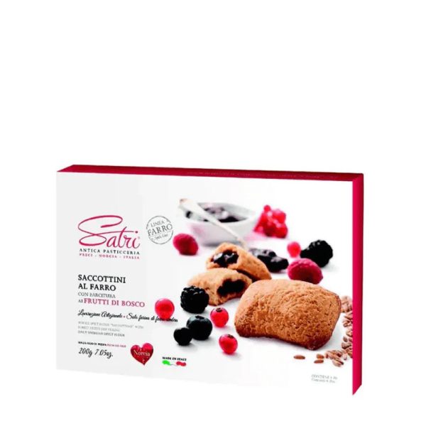 Saccottini al Farro con marmellata ai Frutti di Bosco in scatola regalo - La Petronilla